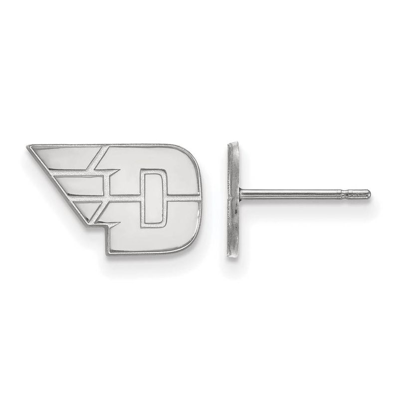 10k White Gold University Of Dayton Xs (Tiny) Post Earrings